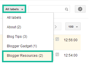 Remove Blogger Resources Label Name for a Post in Blogger