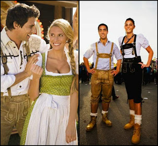 dirndl and lederhosen