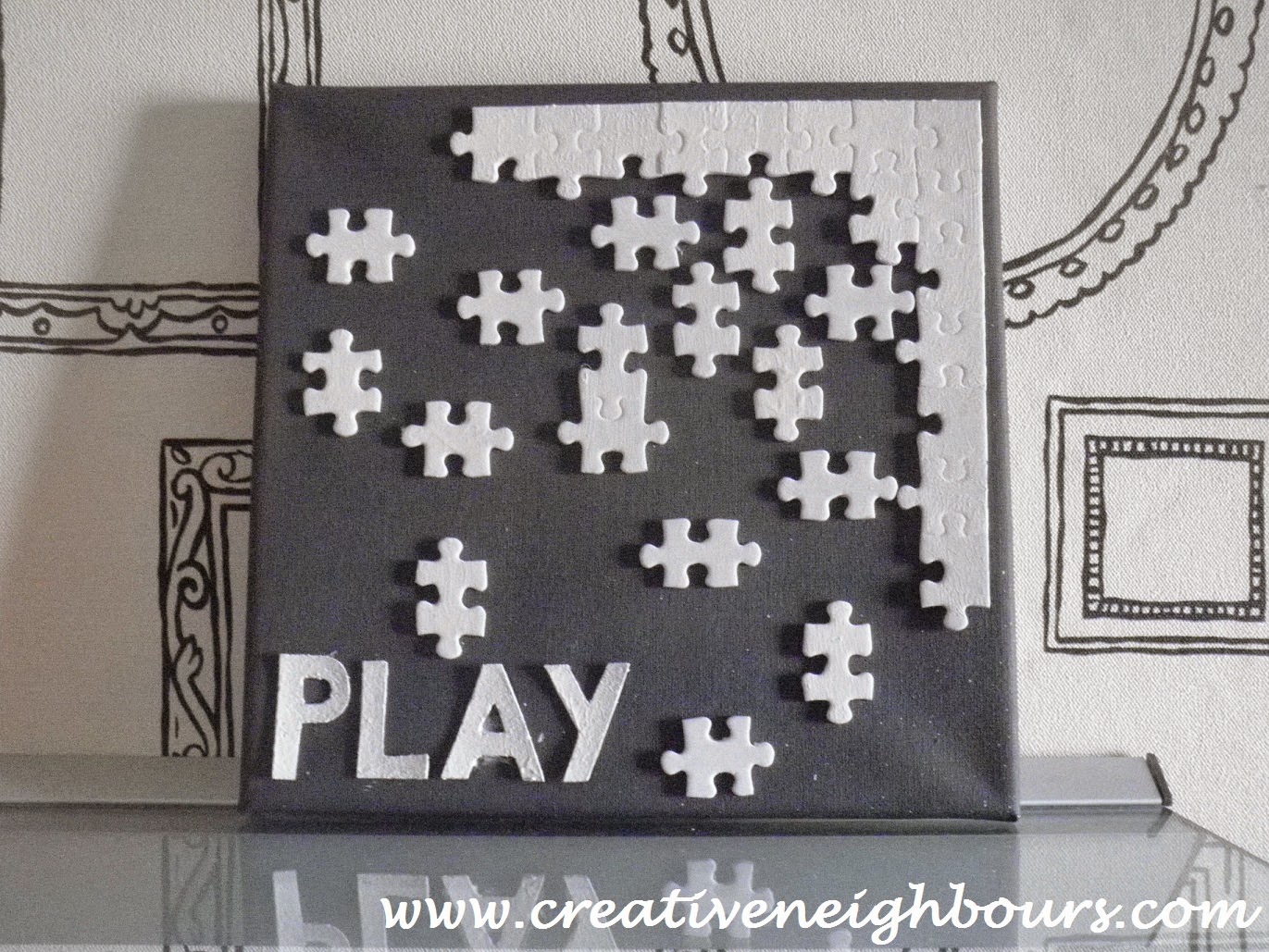 DIY; Puzzle canvas! Creative Neighbours