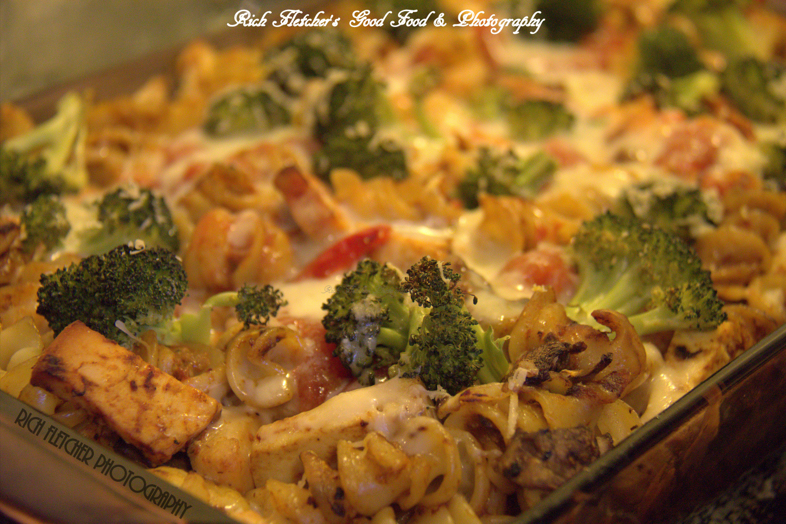 Rich Fletcher's Good Food & Photography Roasted Chicken Pasta Bake
