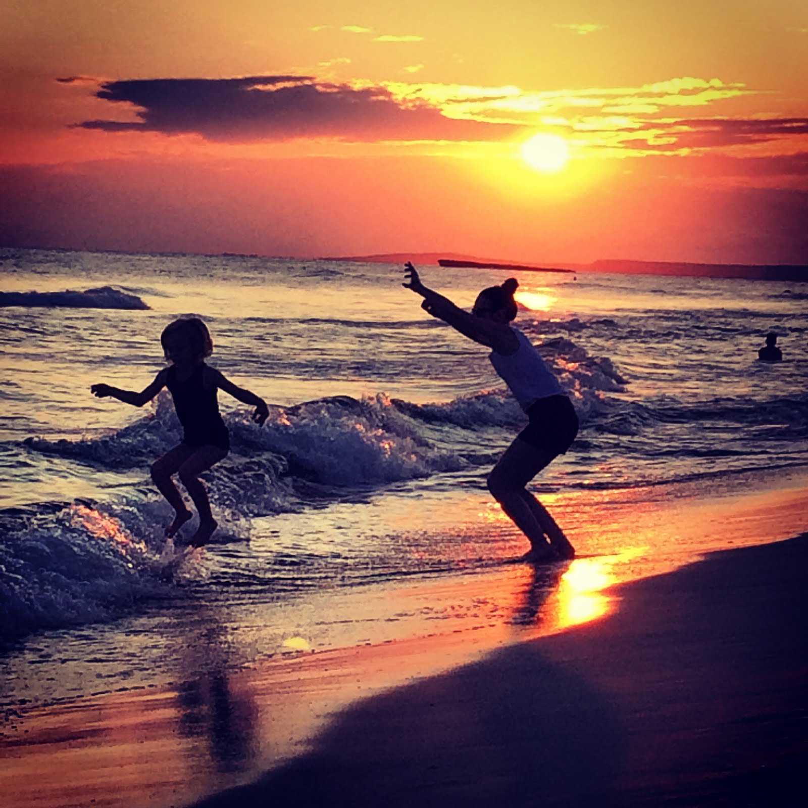 Family fun o the beach