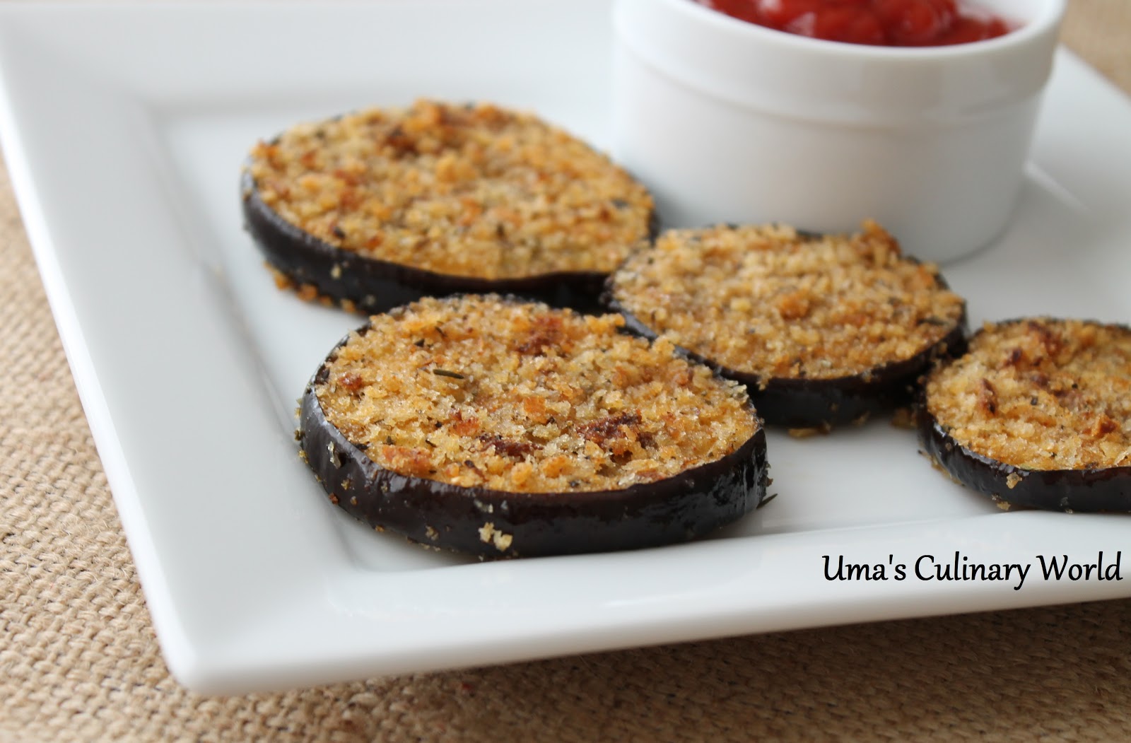 Uma's Culinary World Vegan Baked Eggplant / Baingan with Herbs