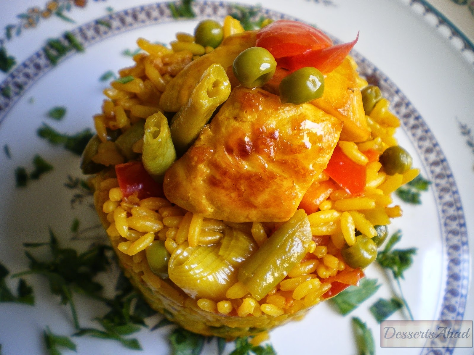 Arroz Con Pollo Y Pimientos De Padrón
