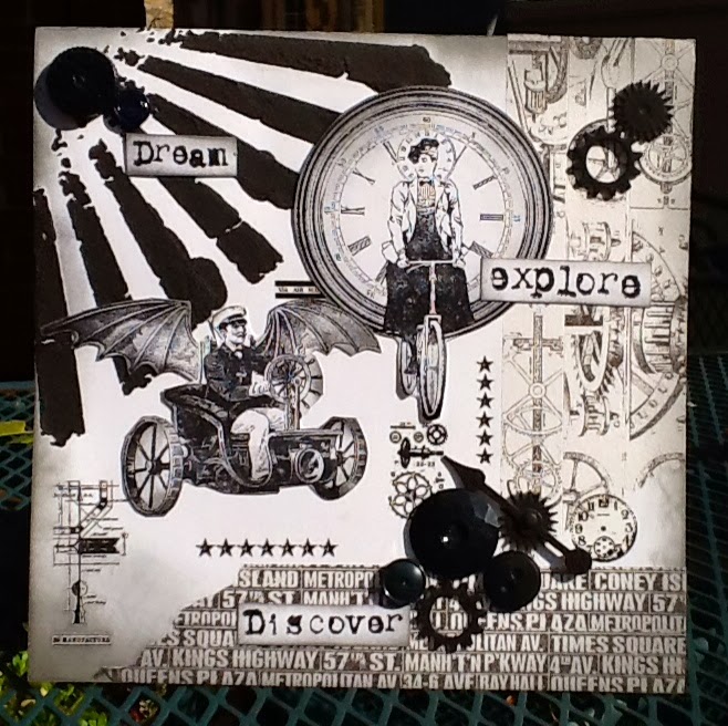 Journey into Artistry Steampunk in Black and White