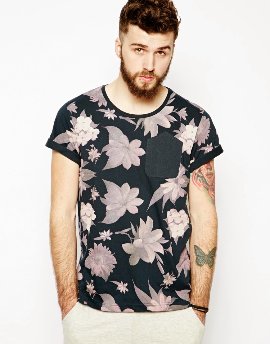 Zara Pink Floral Shirt Mens