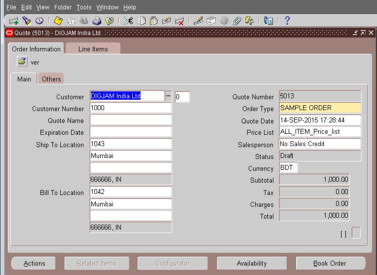 Oracle E-Business Suite