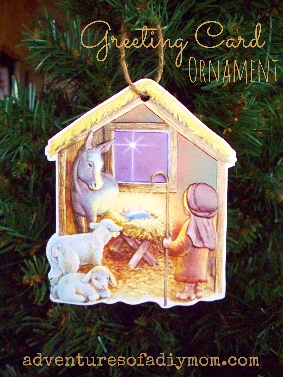 Greeting Card Ornament {12 Days of CHRISTmas Ornaments} Adventures