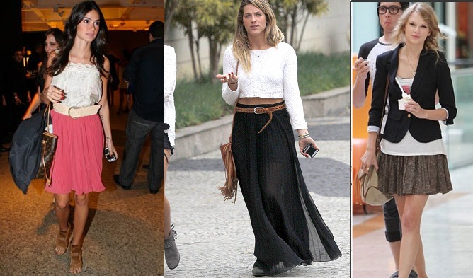 fotos de saias plissadas