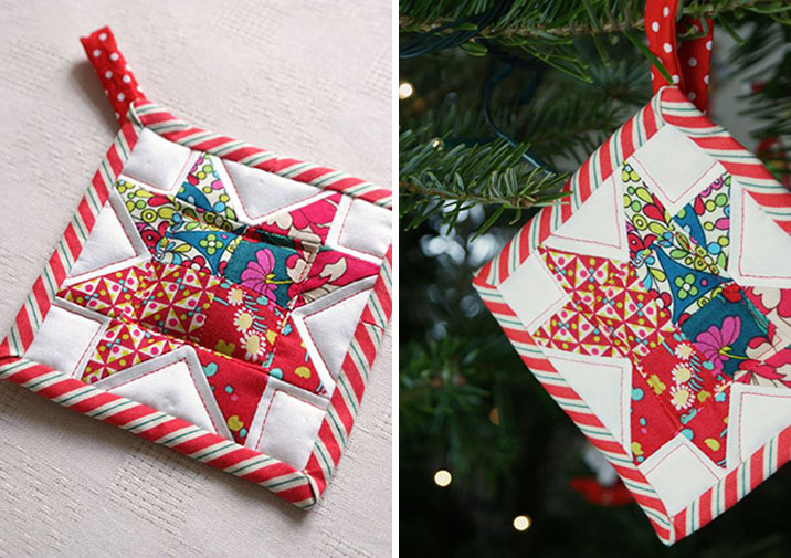 MessyJesse: Patchwork Christmas Decoration Tutorial