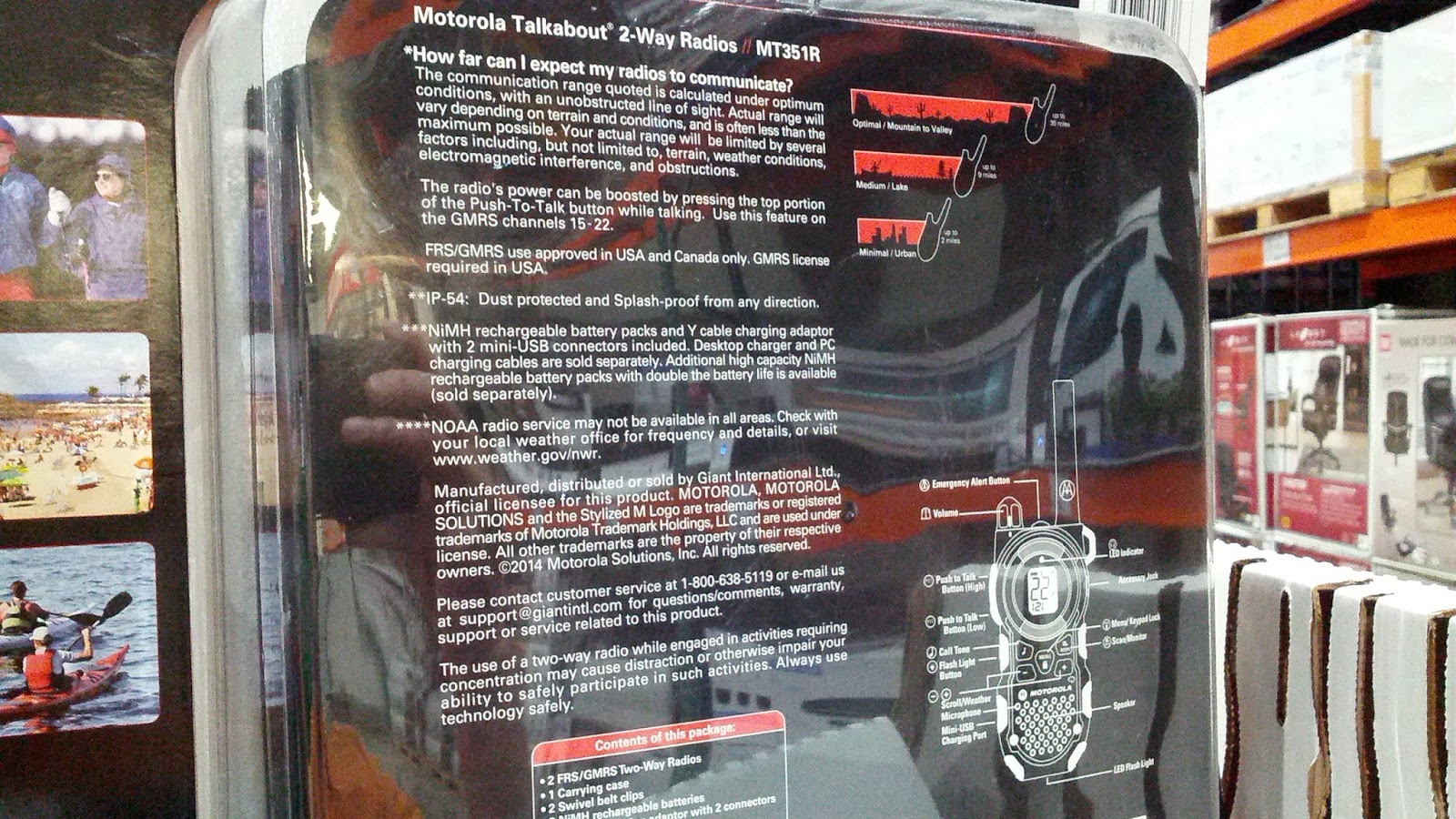 Motorola Talkabout 2way Radios MT351R Costco Weekender