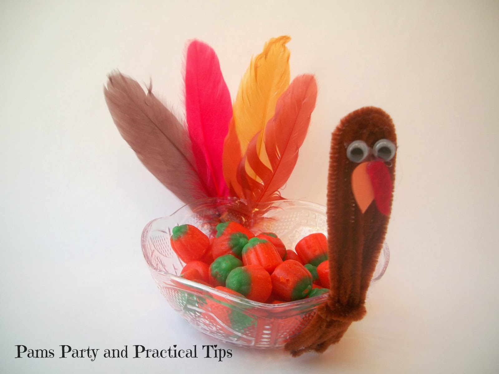 Pams Party & Practical Tips Thanksgiving Turkey Candy Dish