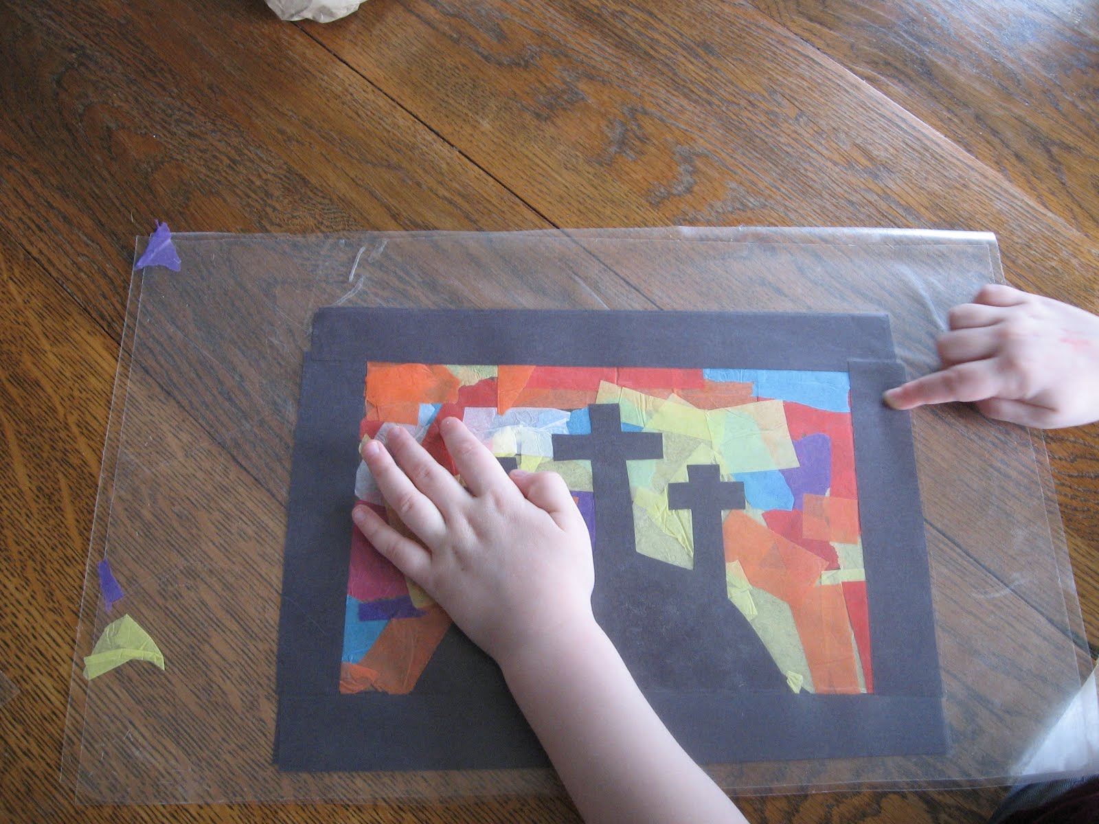 Almost Unschoolers Easter Suncatcher Craft Golgotha