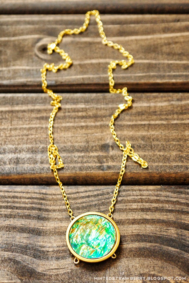 DIY Easy Pendant Necklace from Bracelet Findings Minted Strawberry