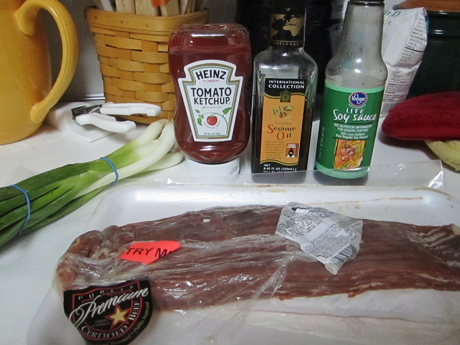 Parker's Pantry Flank Steak with Soy, Ketchup, and Sesame Marinade