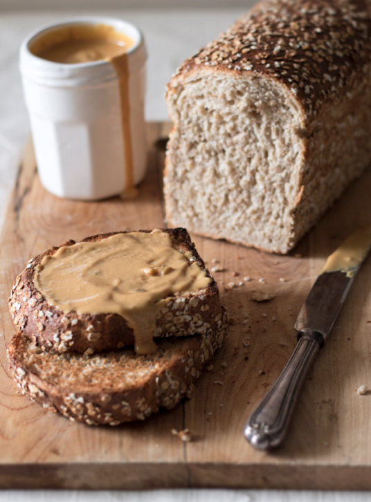 The Kate Tin Honey and oat toast with caramel macadamia spread