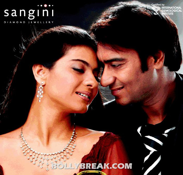 Kajol Sangini Jewellery Print Ad with Ajay Devgan - Kajol Sangini Jewellery Print Ad with Ajay Devgan