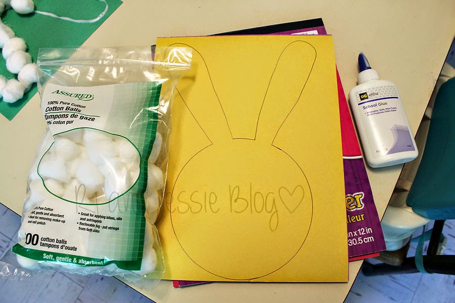 Easter craft Cotton ball bunny!