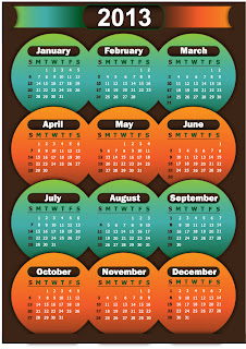 2013年のカレンダー テンプレート 2013 calendars in different styles イラスト素材3
