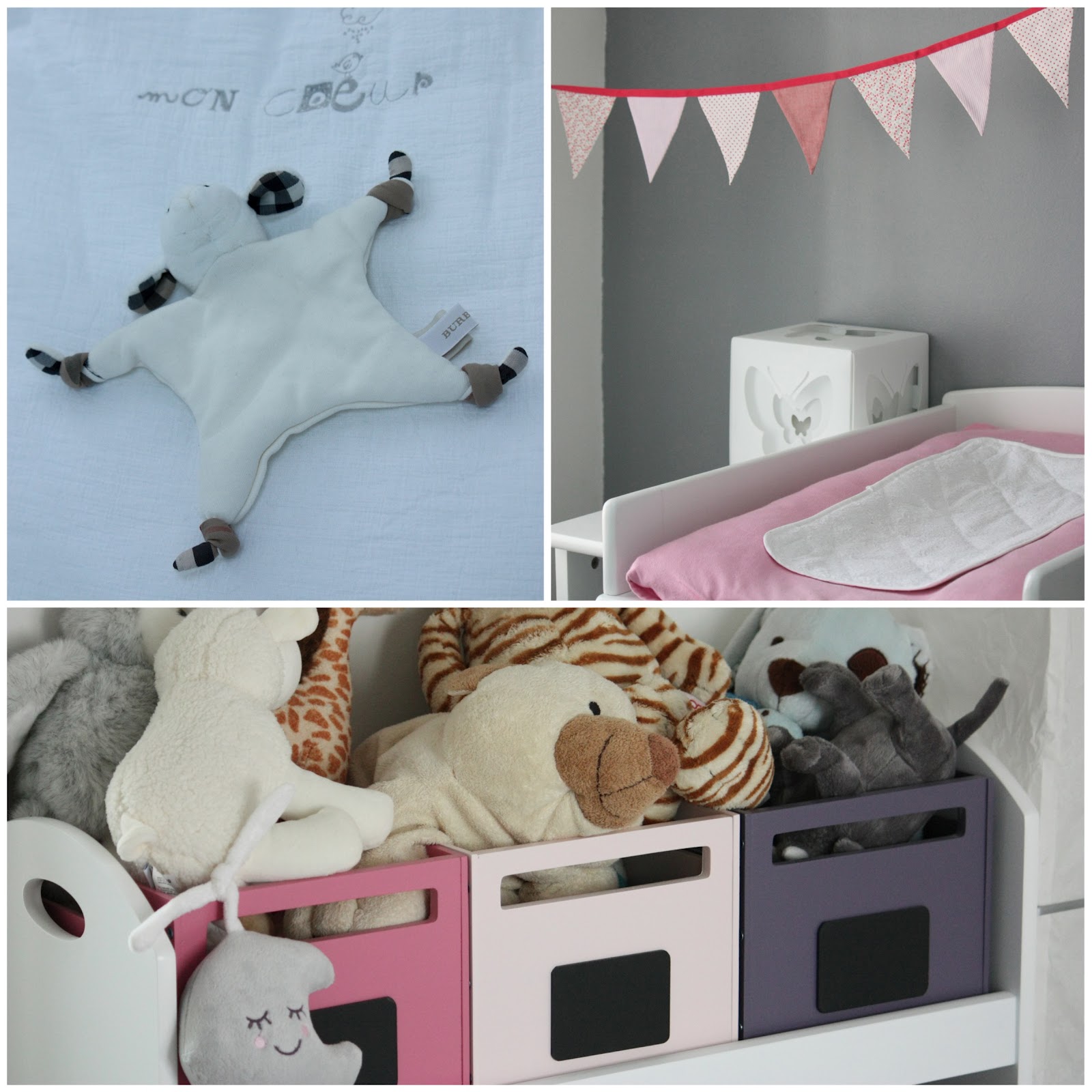 Un nouveau regard: chambre bébé rose & grise