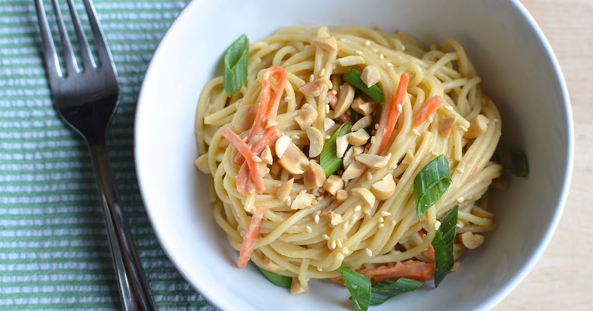 Playing with Flour Hummus sesame noodles