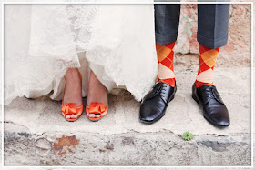orange wedding shoes