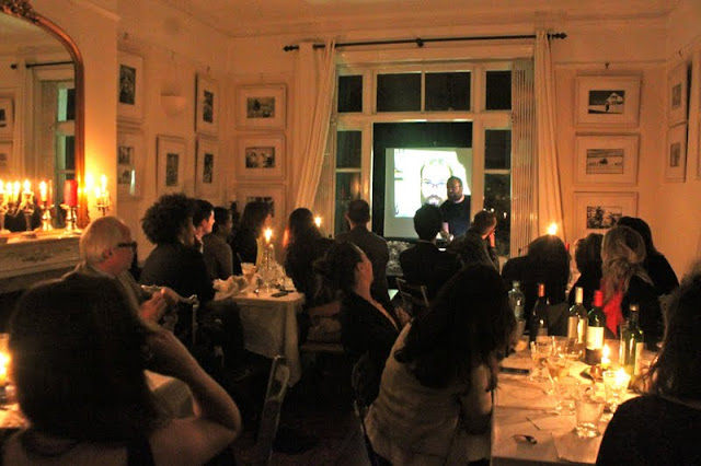 David Trent, comedian at my Underground Restaurant supper club, comedy night