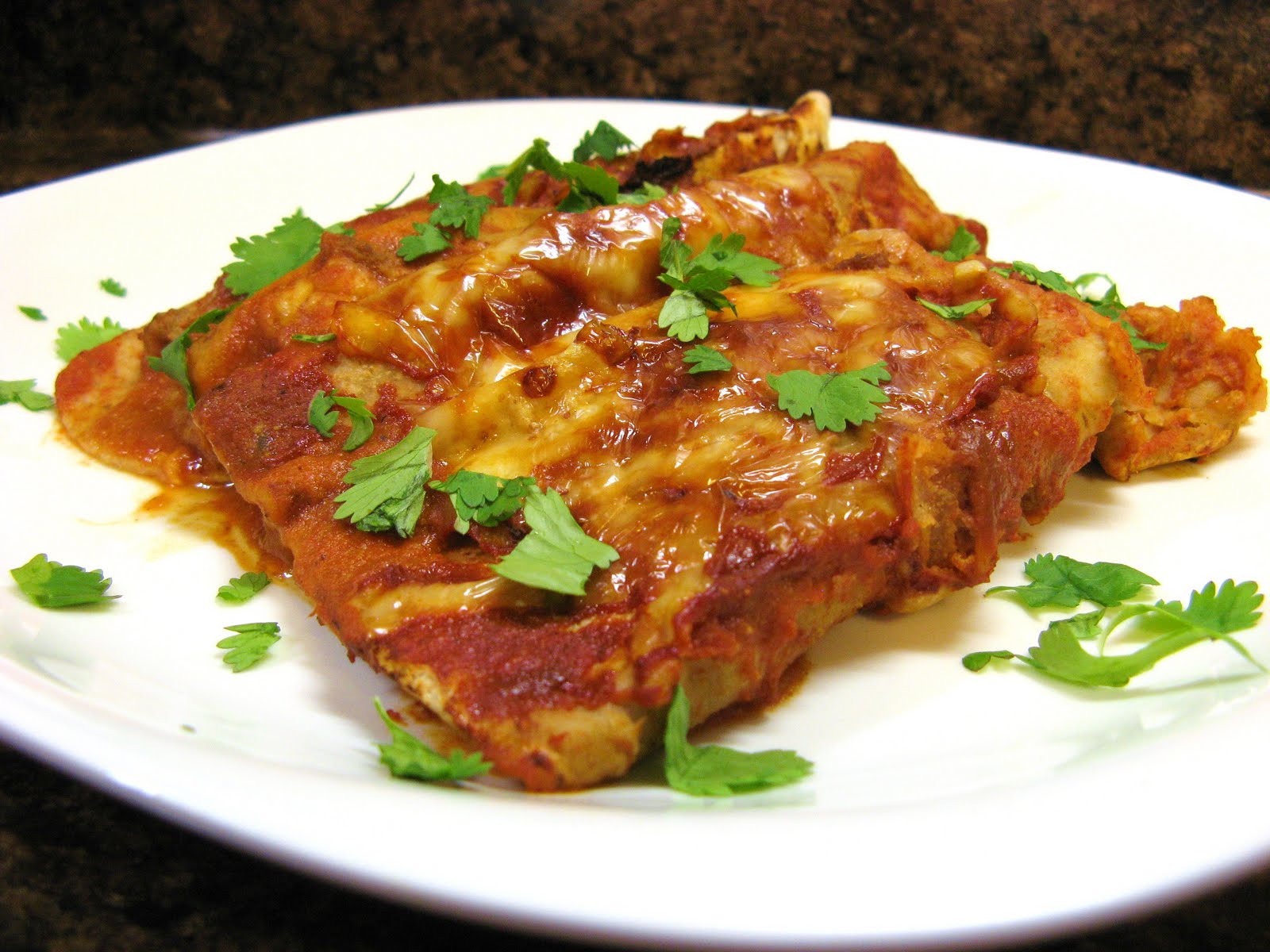 The WellFed Newlyweds Ground Beef Enchiladas