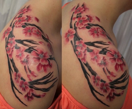 Tatuajes de flores japonesas -1 Tatuajes de flores japonesas -1
