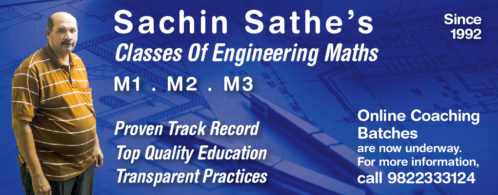 Sachin Sathe's Classes Of Engineering Maths              M I, M II, M III