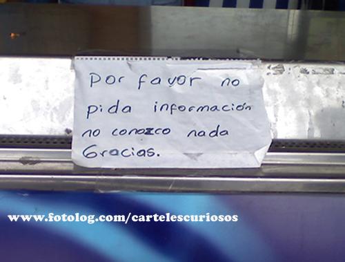 Resultado de imagen de carteles jocosos en los autobuses