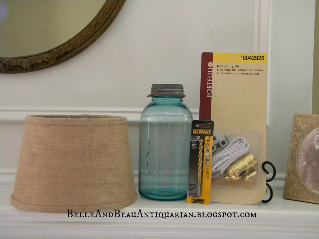 Belle & Beau Antiquarian Mason Jar Lamp (You.Can.Do.It.)