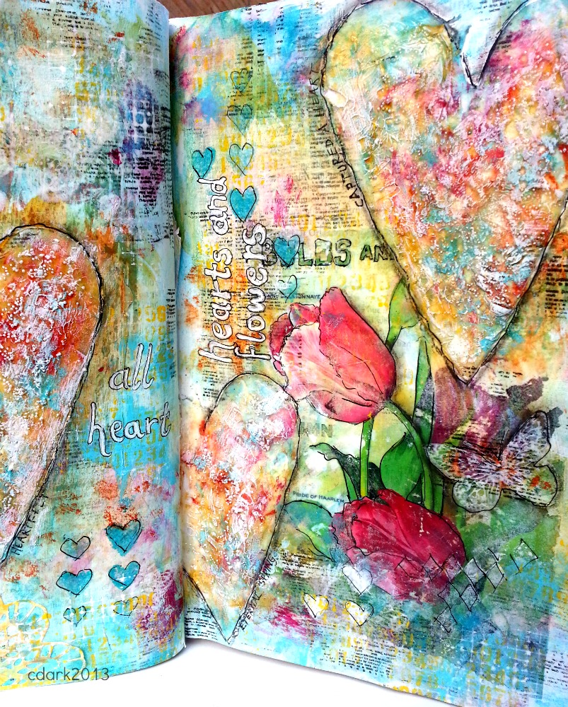 Sketching Stamper Art Book Hearts and Flowers