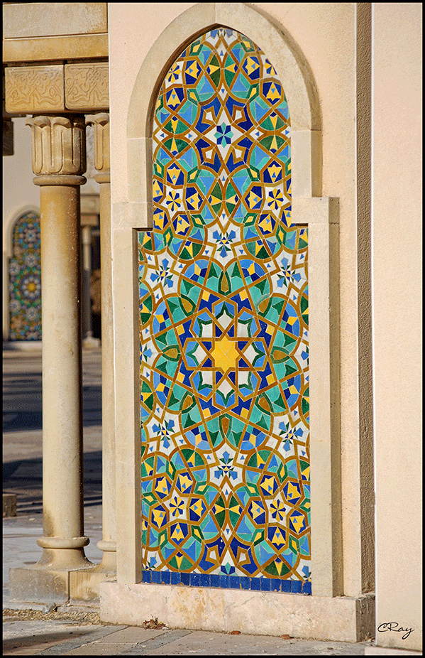 Tile Mosaic Mosque Hassan II Casablanca, Morocco