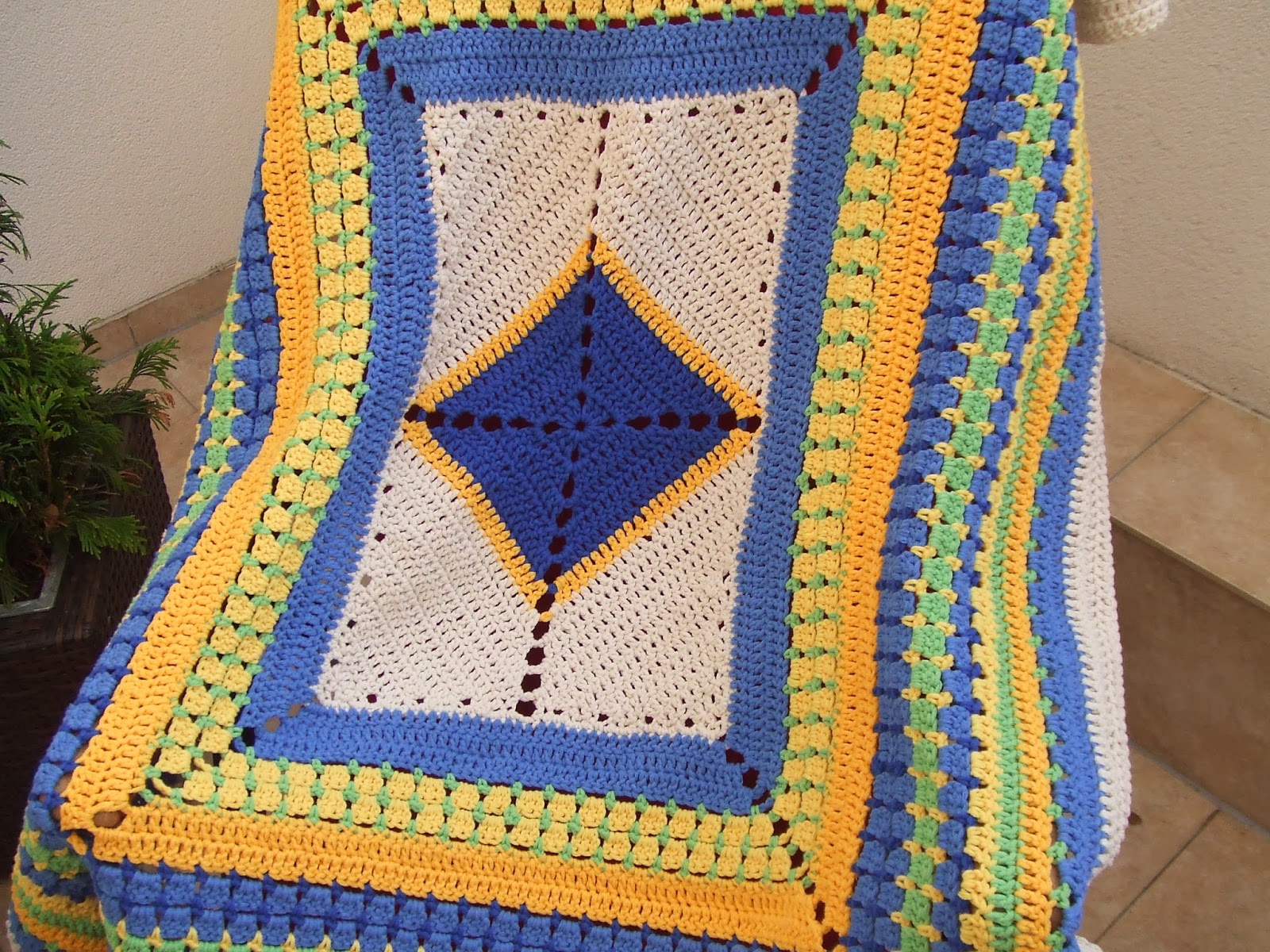 My world of crochet Little Boy Blue Blanket CAL Part 6 and Tadaah