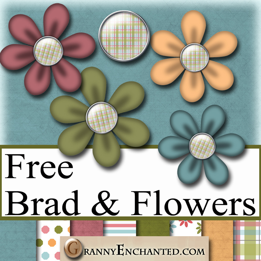 GRANNY ENCHANTED'S BLOG Free "Fresh" Digital Scrapbook Flower Element