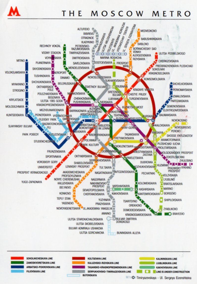 Cette carte postale nous montre le plan du mÃ©tro de Moscou. Le ...