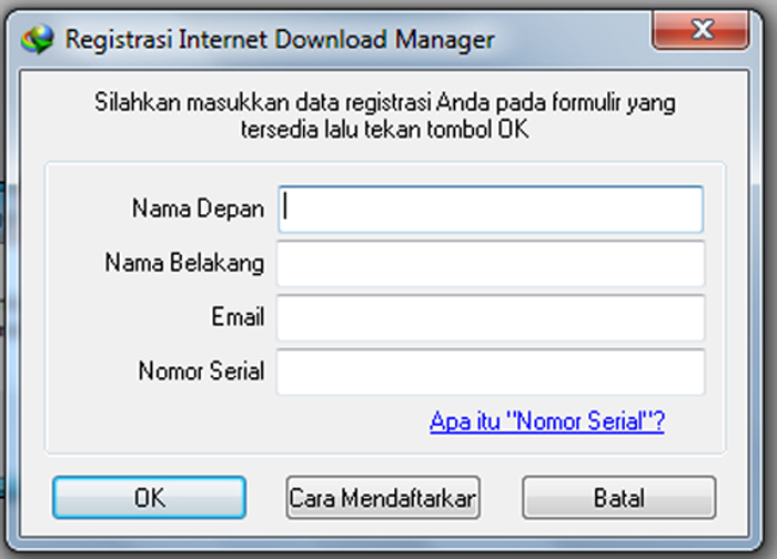 Cara Pakai Serial Number IDM (Internet Download Manager) palsu
