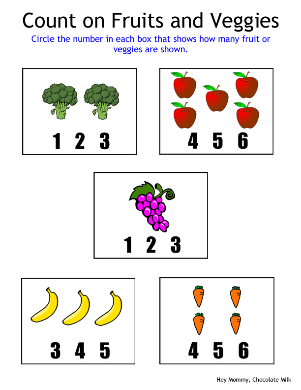 Hey Mommy, Chocolate Milk Nature's Math Count on Fruits and Veggies