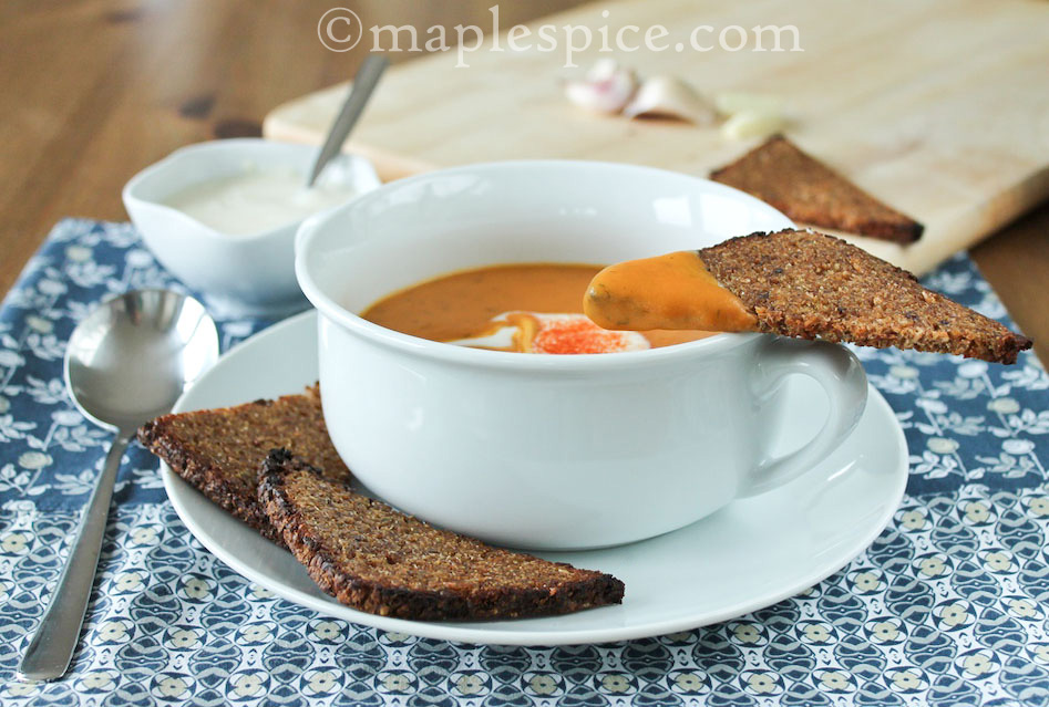 maple•spice Creamy Smoked Paprika Sweet Potato and Dill Soup with