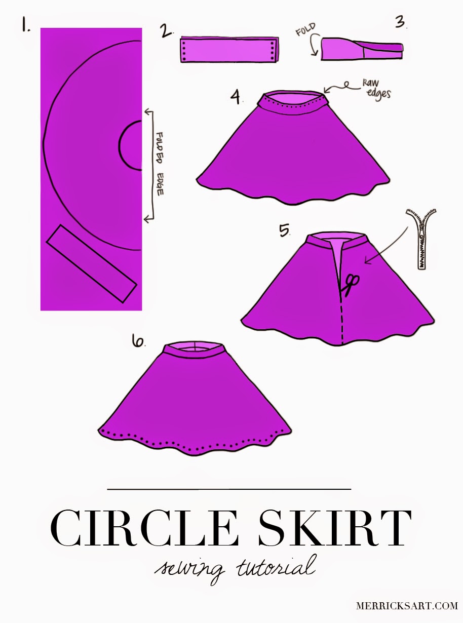 Easy Circle Skirt Pattern (DIY Skirt ...