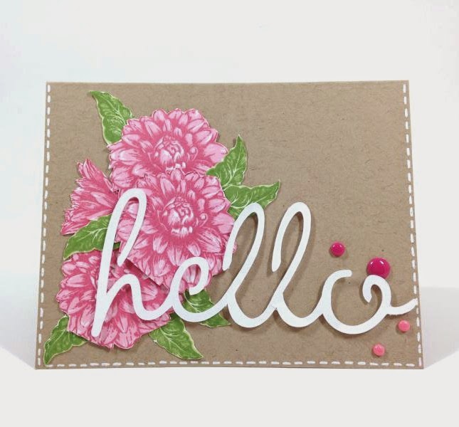Close To My Heart Artfully Sent Floral Hello card