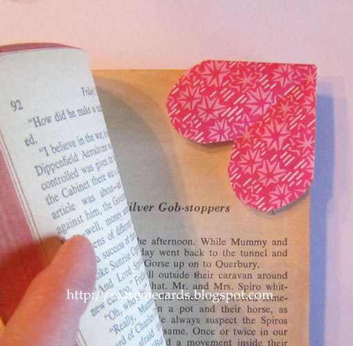 Valentine Heart Corner Bookmark