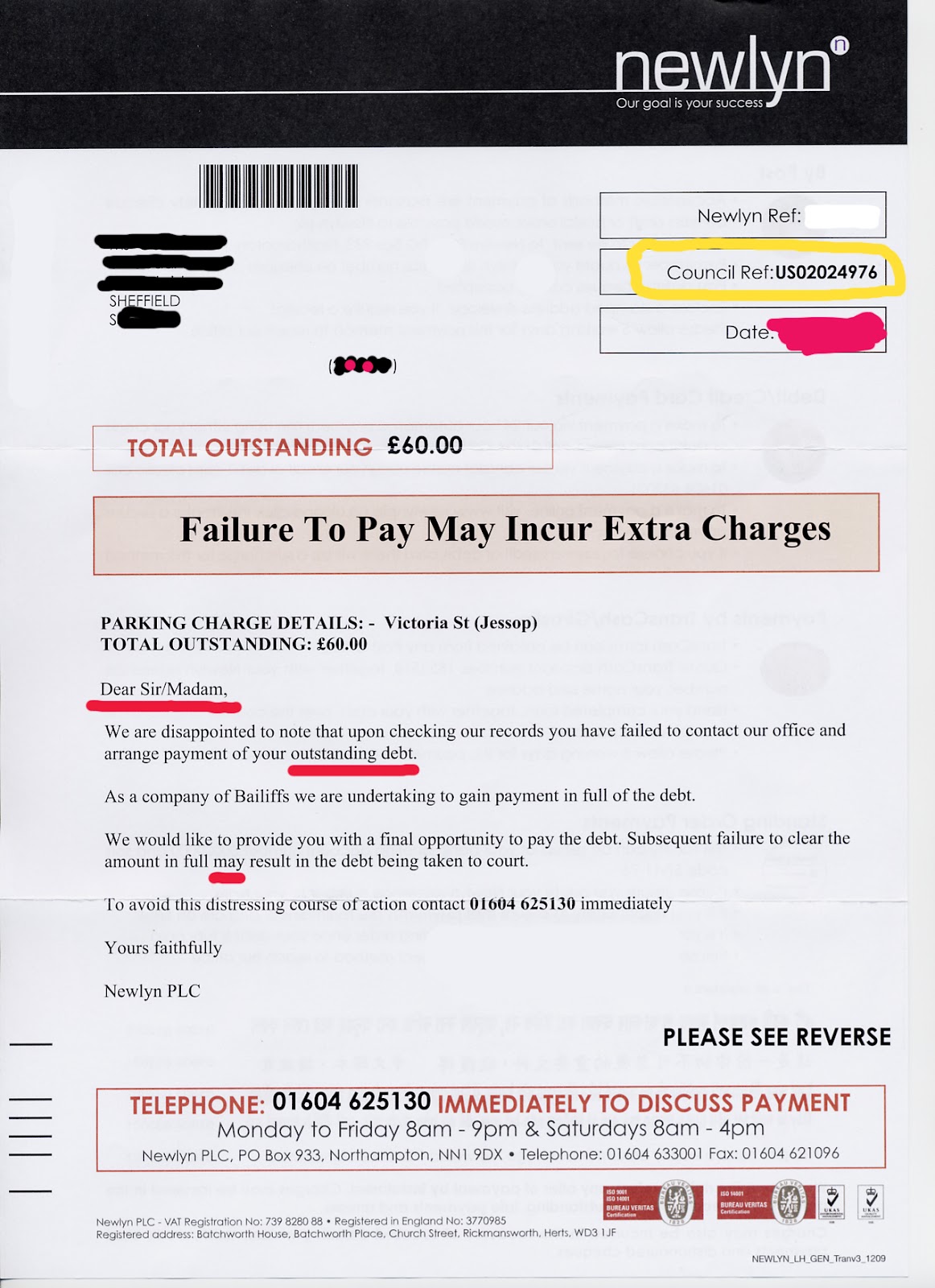 Newlyn plc and Their Threats Sheffield University & Staff Parking