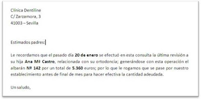 Vista final de la carta Vista final de la carta