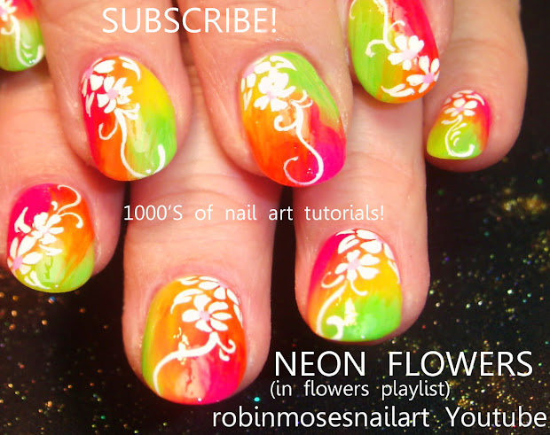nail art design neon