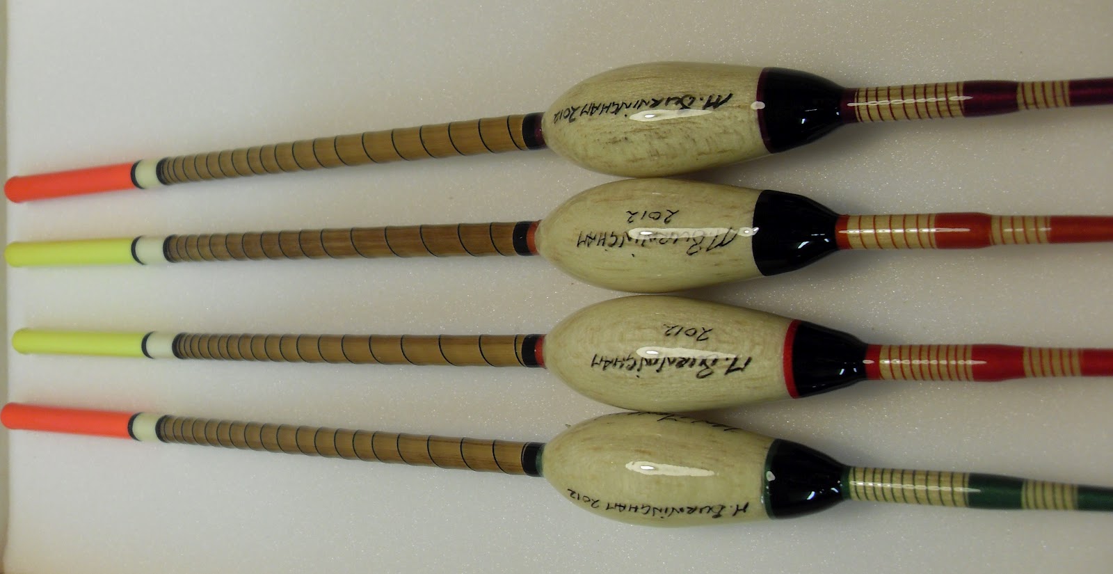 Handmade Fishing Floats by Mark Burningham. Norfolk reed and balsa