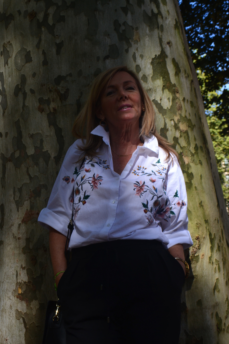 mis looks, flores bordadas , con buena facha, blog, moda, bilbao