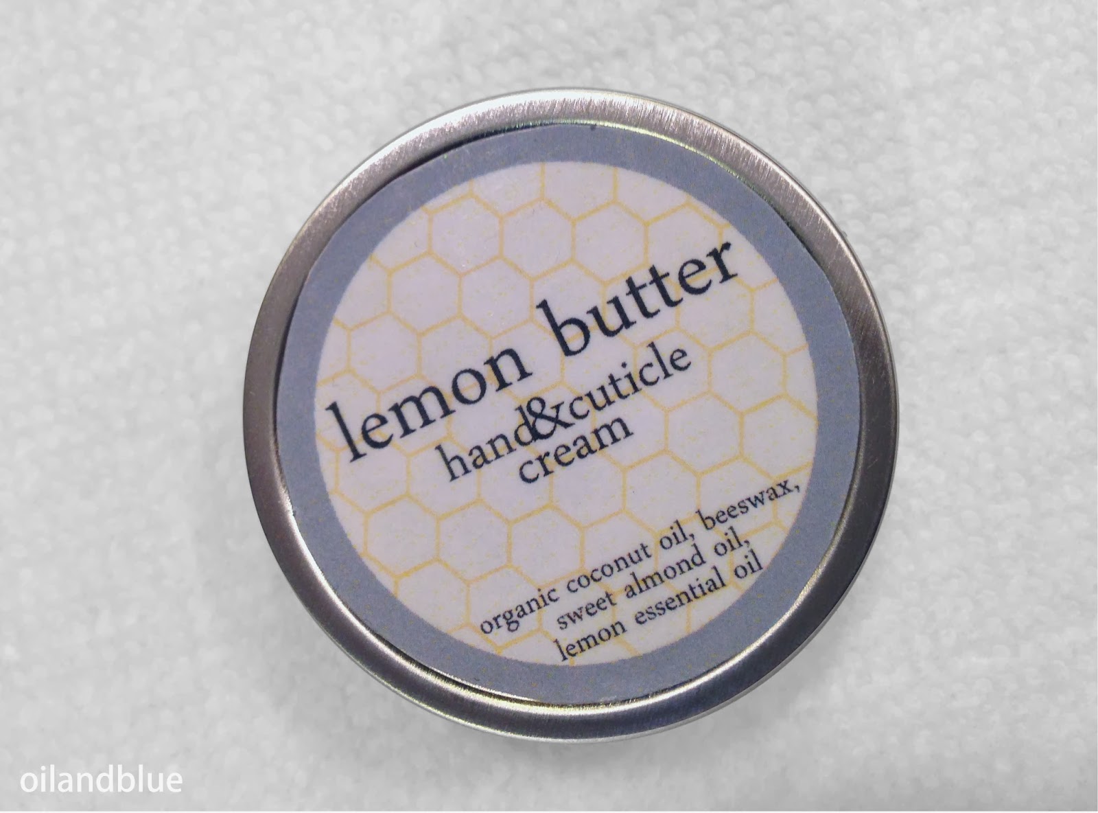 oil and blue DIY LEMON BUTTER HAND AND CUTICLE CREAM
