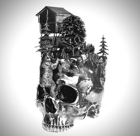 Silver Skulls and Landscapes Wallpapers