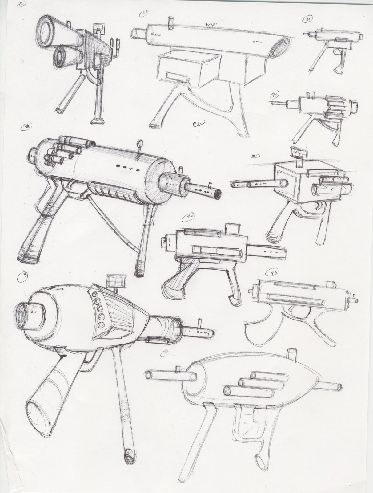 Concept Sketch Spring 2013: World - Gun, Machine & Temple